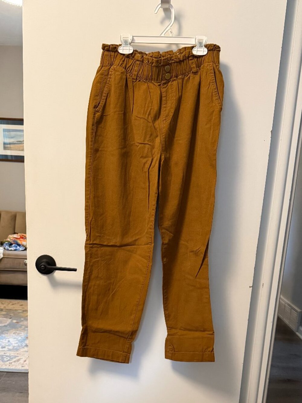 LOFT Outlet Mustard Paperbag Waist Pants Size M